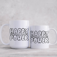 
              Happy Power Coffee Mug From Blue Cat Tees On Etsy
            