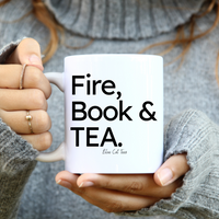 
              Fire Book & Tea Coffee Mug
            