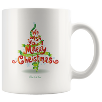 
              We Wish You A Merry Christmas Tree White Coffee Mug
            