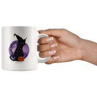 
              Witchy Black Cat Halloween Coffee Mug
            