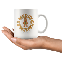 
              Merry Christmas Gingerbread Man White Coffee Mug
            