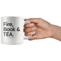 
              Fire Book & Tea Coffee Mug
            