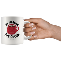 
              It's All About The Cocoa Christmas White Coffee Mug
            