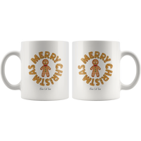 
              Merry Christmas Gingerbread Man White Coffee Mug
            