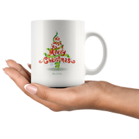 
              We Wish You A Merry Christmas Tree White Coffee Mug
            