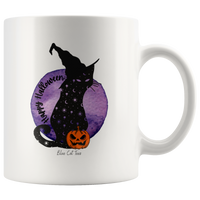 
              Witchy Black Cat Halloween Coffee Mug
            