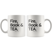 
              Fire Book & Tea Coffee Mug
            