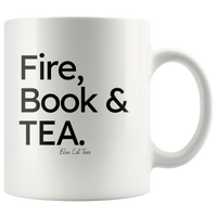 
              Fire Book & Tea Coffee Mug
            